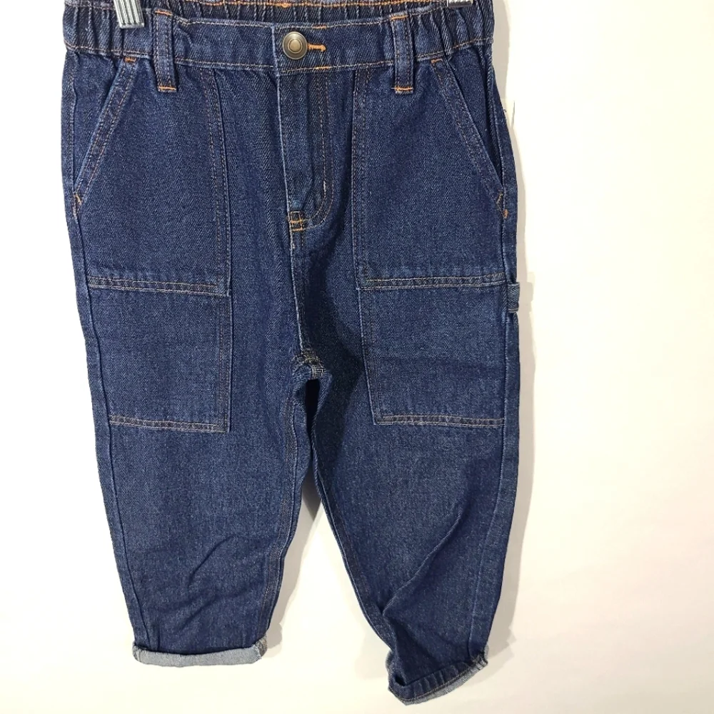 NWT 365 Kids from‎ Garanimals Size 5 Carpenter Pants Dark Wash Jeans